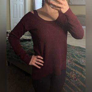 Michael Kors Burgundy/gold Sweater